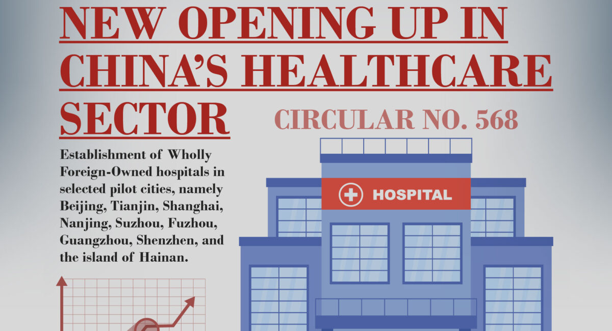 New opening up in China’s healthcare sector