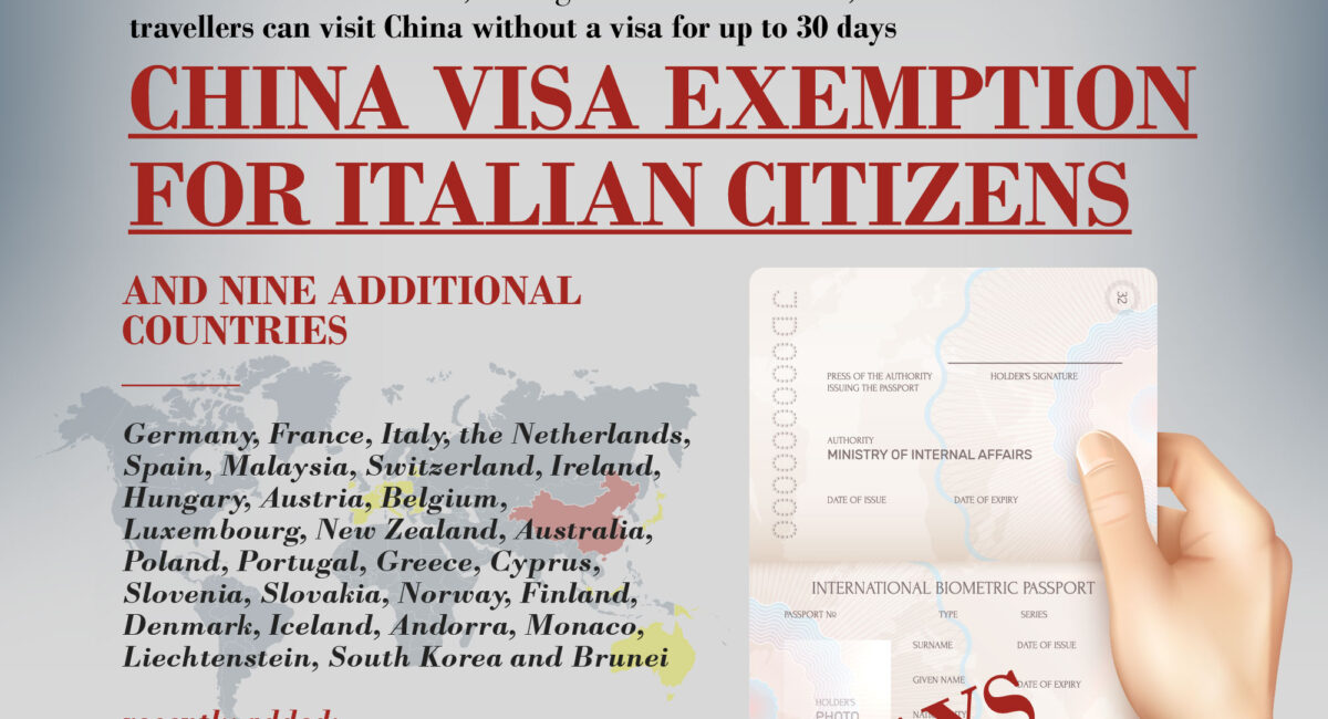 esenzione dal visto per la Cina